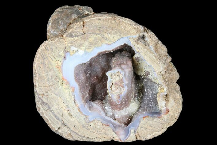 Crystal Filled Dugway Geode (Polished Half) - Utah #176742